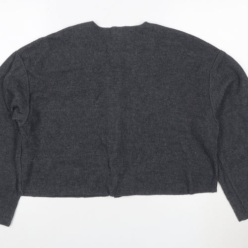 Zara Women’s Grey M Button Front Knit Cardigan Long Sleeve