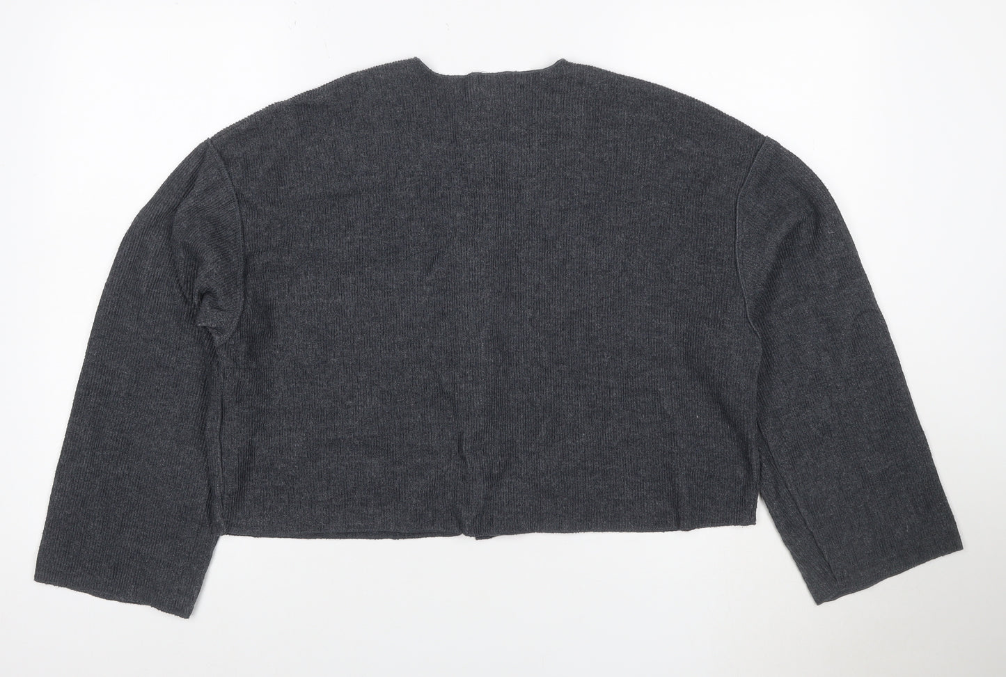 Zara Women’s Grey M Button Front Knit Cardigan Long Sleeve