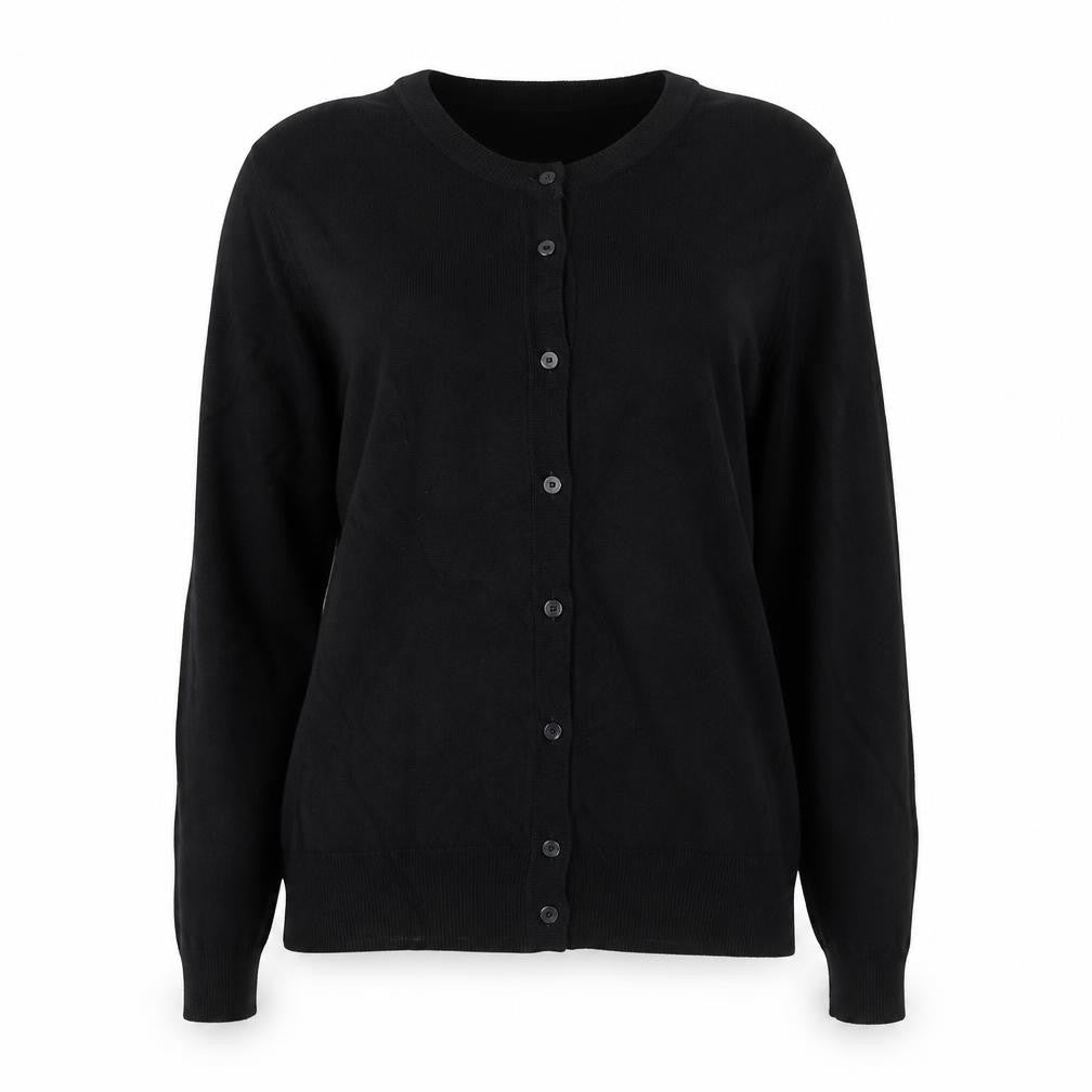 Marks and Spencer Women’s Black Size 18 Round Neck Button Cardigan