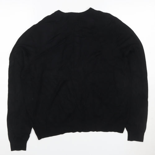 Marks and Spencer Women’s Black Size 18 Round Neck Button Cardigan