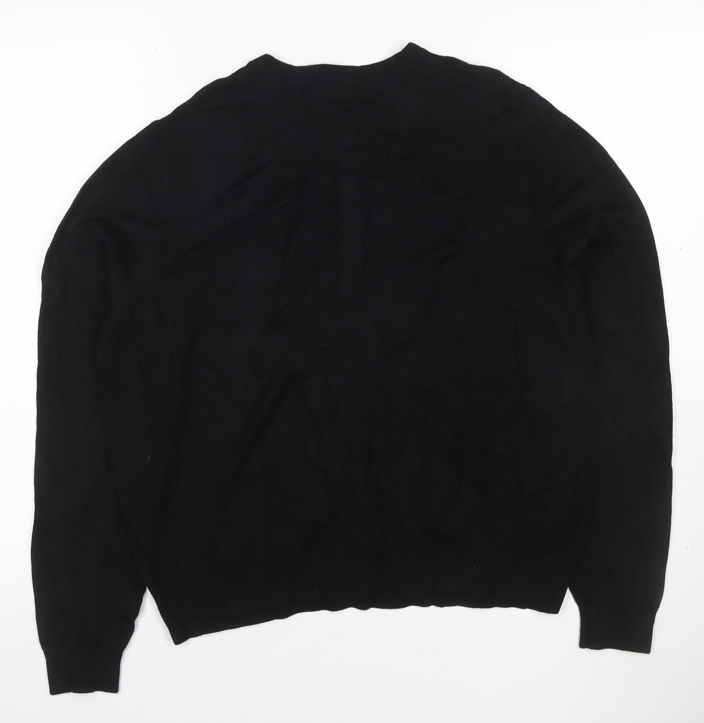 Marks and Spencer Women’s Black Size 18 Round Neck Button Cardigan