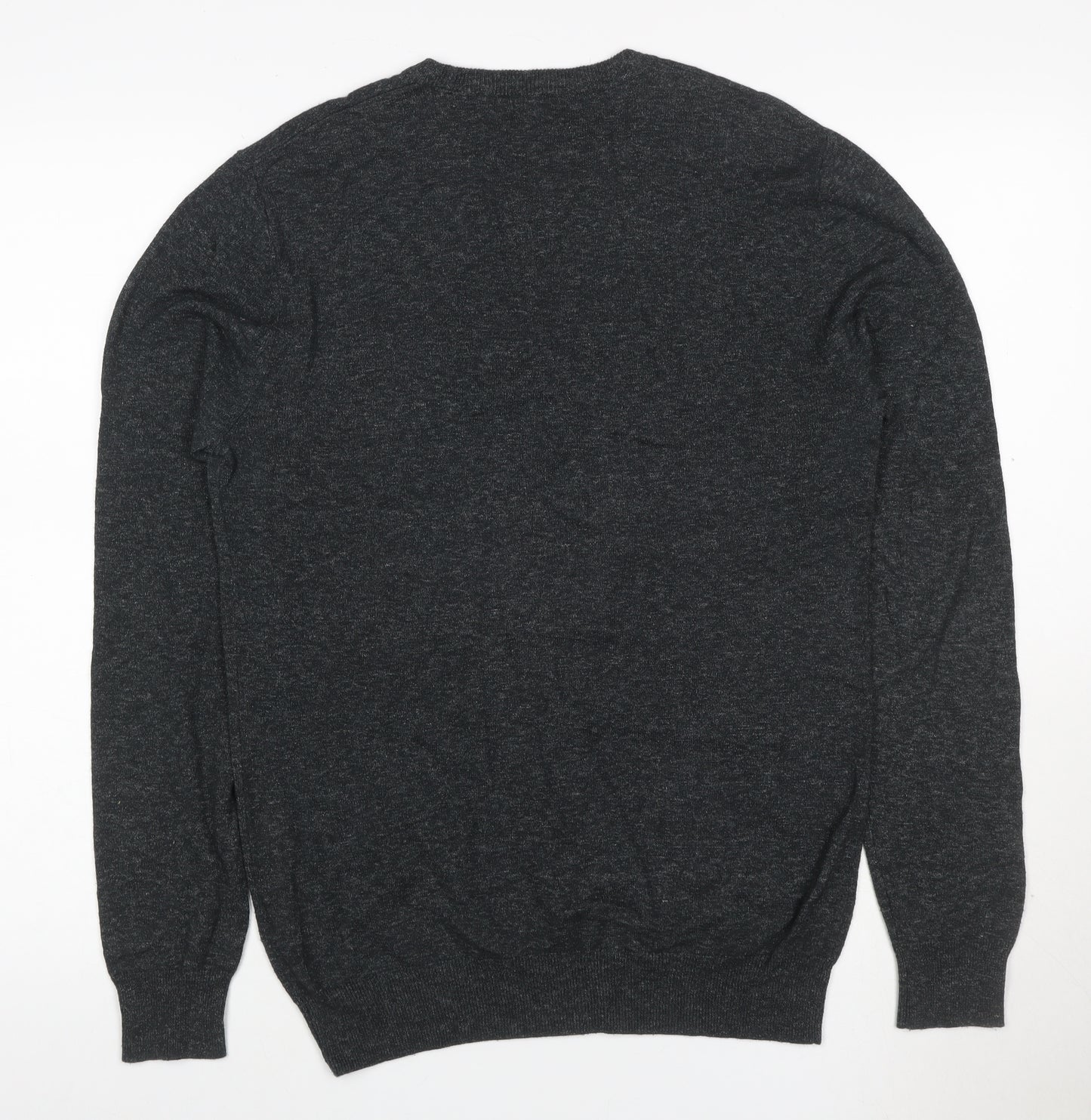 Jack Wills Men’s Grey Cotton Crew Neck Logo Pullover Jumper Size S