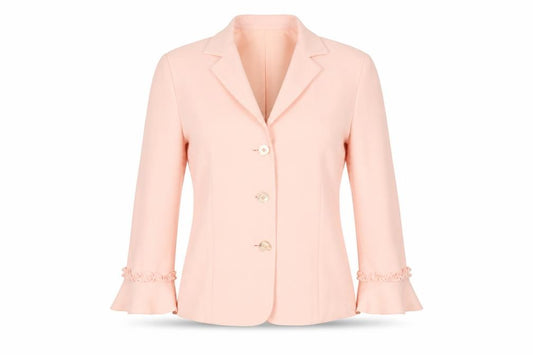 Gold by Michael H Women’s Pink UK 10 Tailored 3 Button Blazer Jacket