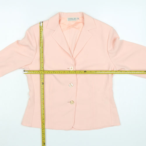 Gold by Michael H Women’s Pink UK 10 Tailored 3 Button Blazer Jacket