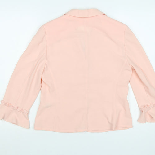 Gold by Michael H Women’s Pink UK 10 Tailored 3 Button Blazer Jacket
