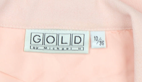 Gold by Michael H Women’s Pink UK 10 Tailored 3 Button Blazer Jacket