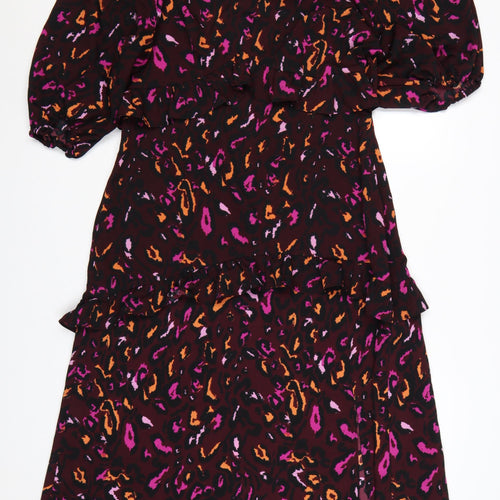 Et Vous Women Multicoloured Animal Print Size 14 Fit & Flare Dress