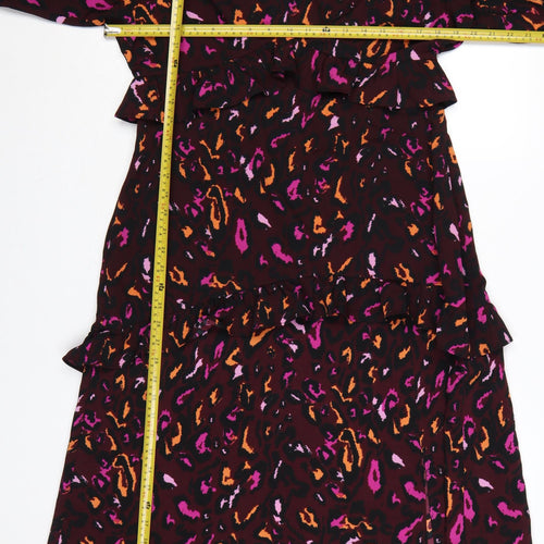 Et Vous Women Multicoloured Animal Print Size 14 Fit & Flare Dress