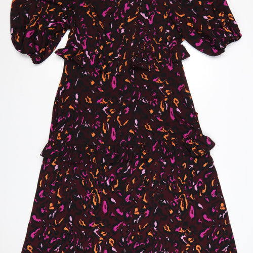 Et Vous Women Multicoloured Animal Print Size 14 Fit & Flare Dress