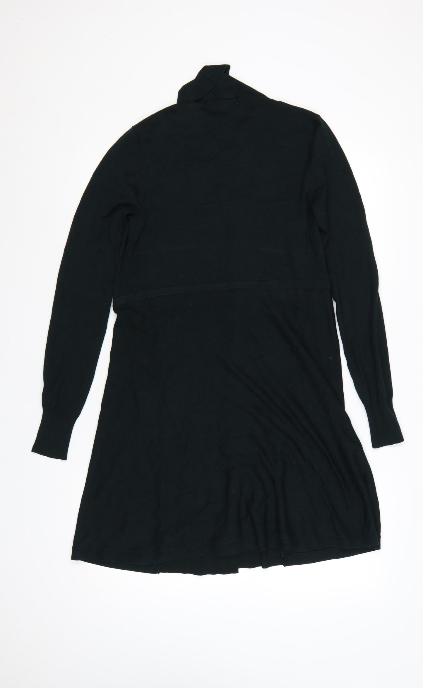 Phase Eight Women Black UK 8 Longline Open Knit Cardigan Collared