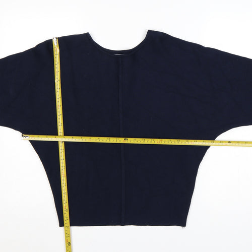 Primark Cares Women's Navy S Dolman Sleeve Viscose Knit Jumper