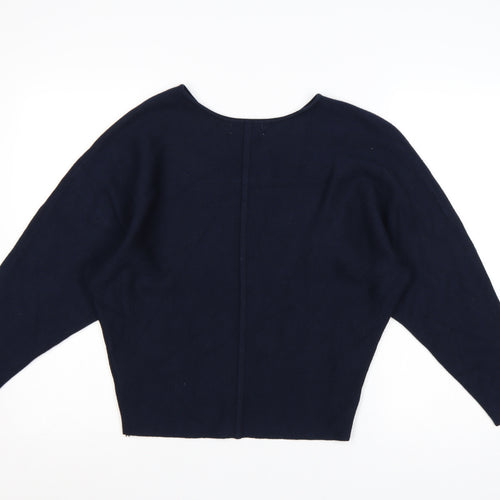 Primark Cares Women's Navy S Dolman Sleeve Viscose Knit Jumper