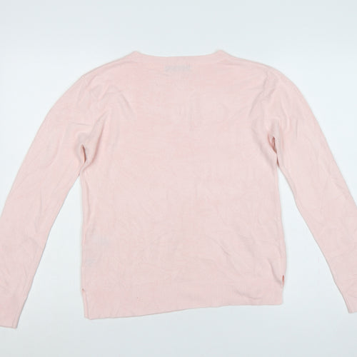 Marks and Spencer Women Pink Size 10 Crew Neck Knit Jumper