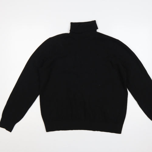 Marks and Spencer Women Black M Roll Neck Knit Jumper Long Sleeve