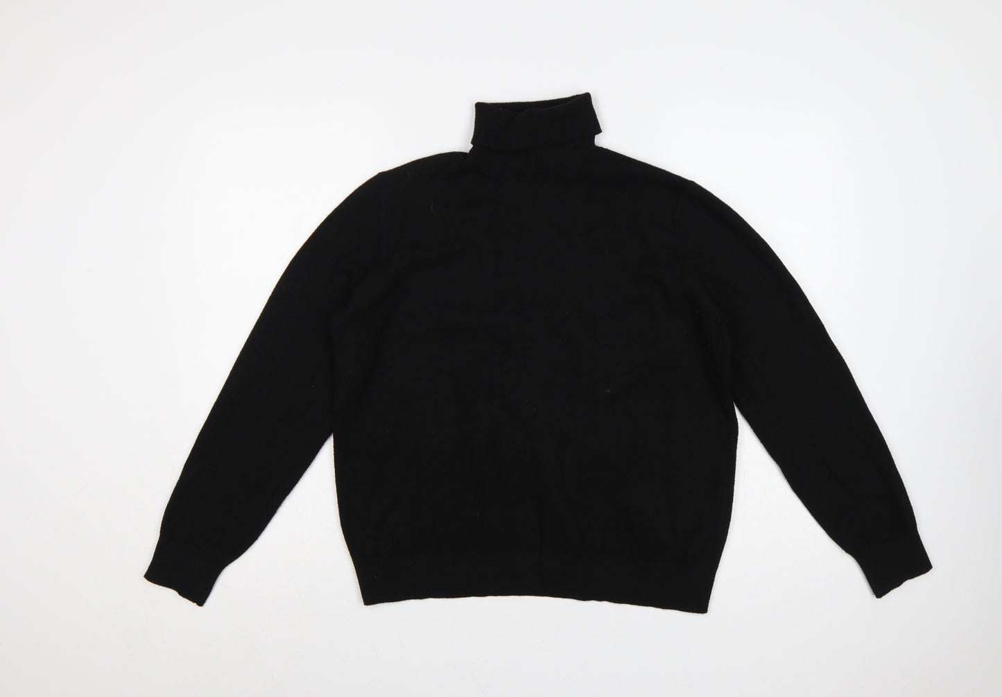 Marks and Spencer Women Black M Roll Neck Knit Jumper Long Sleeve