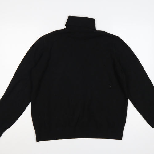 Marks and Spencer Women Black M Roll Neck Knit Jumper Long Sleeve