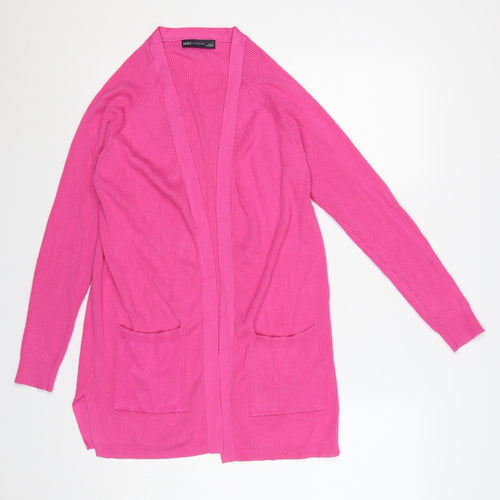 Marks & Spencer Women's Pink Small Open Knit Cardigan Pockets