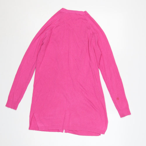 Marks & Spencer Women's Pink Small Open Knit Cardigan Pockets
