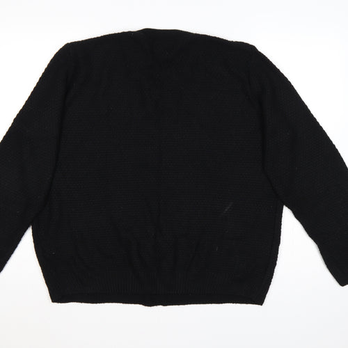 Hype Women’s Black Medium Cable Knit Crew Neck Pullover Jumper