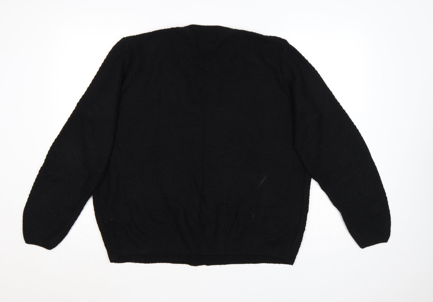 Hype Women’s Black Medium Cable Knit Crew Neck Pullover Jumper