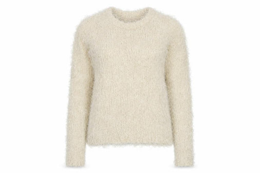 ARKET Women Ivory Fluffy Knit Jumper UK 12 EU M Long Sleeve