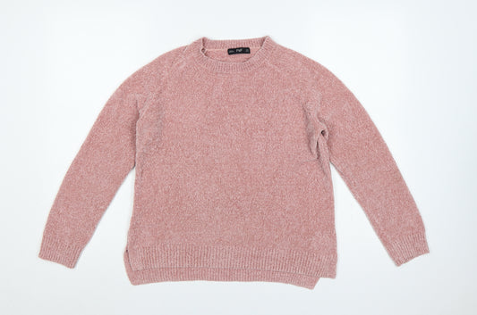 F&F Women’s Pink Size 10 Crew Neck Knit Pocket Jumper