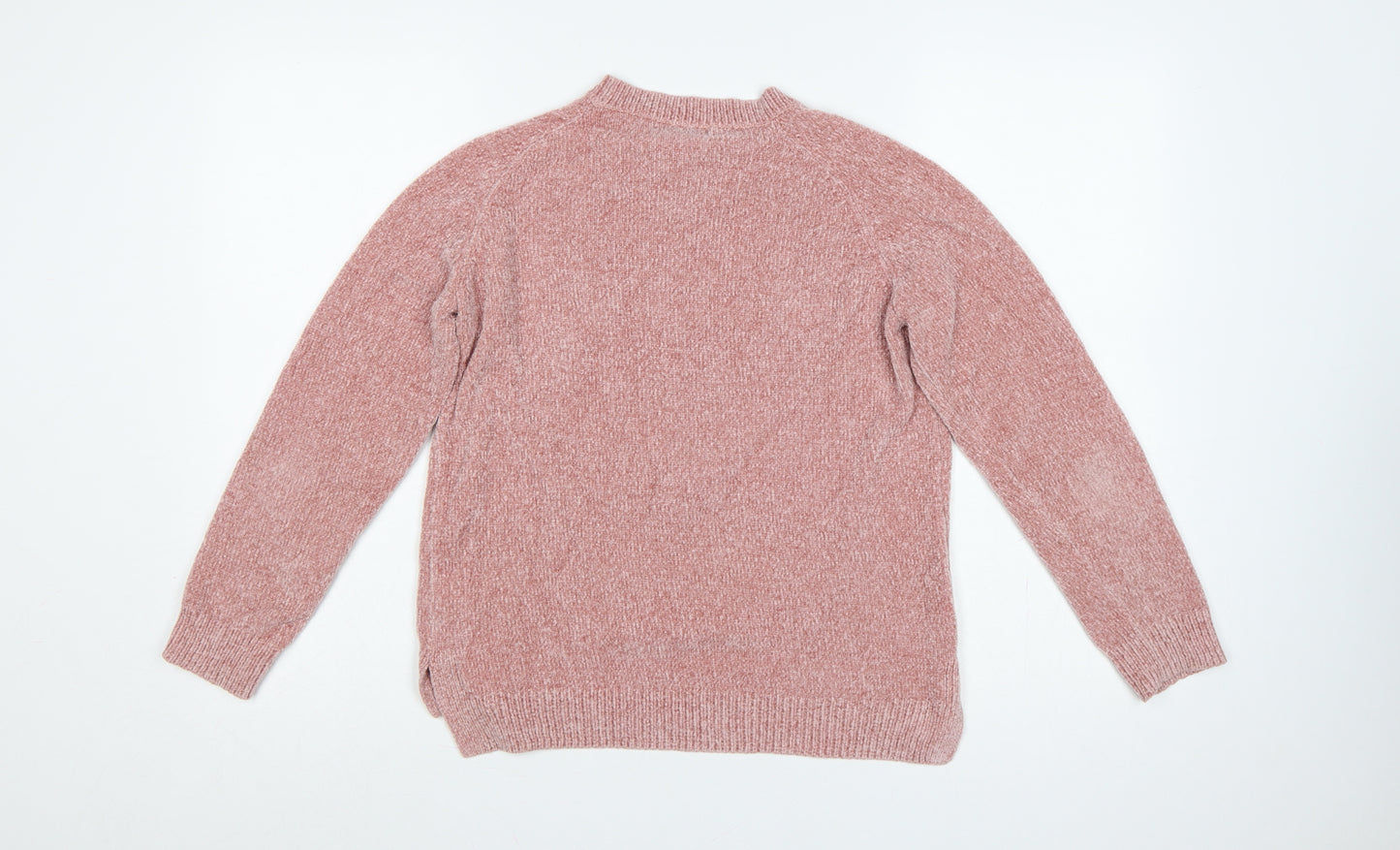 F&F Women’s Pink Size 10 Crew Neck Knit Pocket Jumper