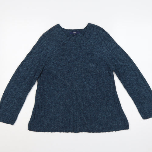 Next Women’s Blue UK 8 Crew Neck Long Sleeve Knit Pullover Jumper