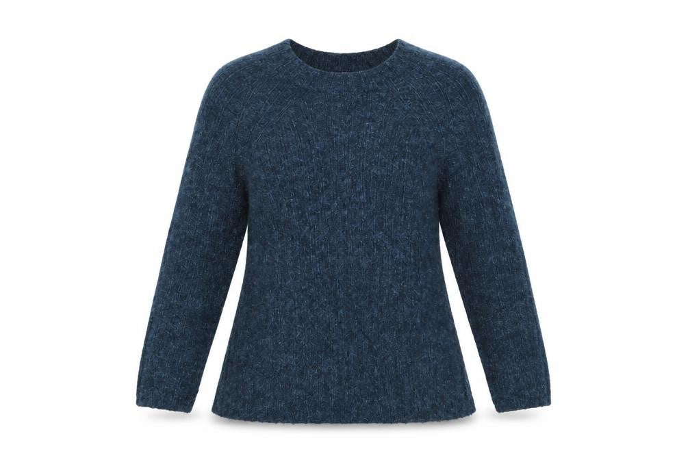 Front view of Next Women’s Blue UK 8 Crew Neck Long Sleeve Knit jumper