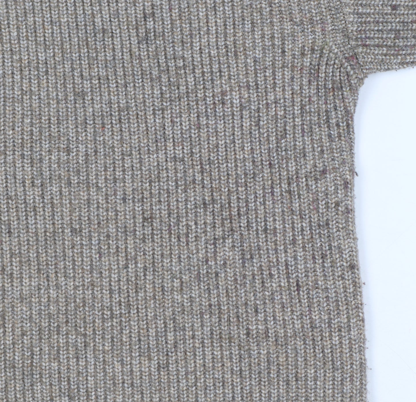 Marks and Spencer Women Beige XL Rib Knit Crew Neck Pullover Jumper