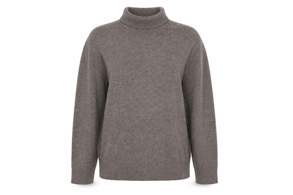 Marks & Spencer Women Brown M Roll Neck Fine Knit Jumper Long Sleeve