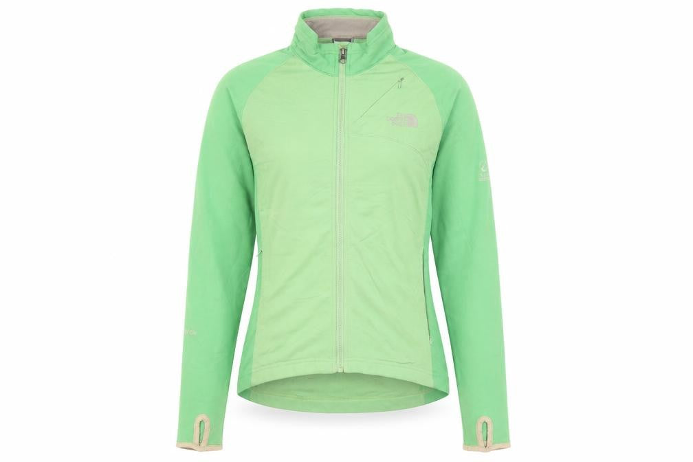 Front view of The North Face Women’s Green S Flight Series Full Zip Running Jacket