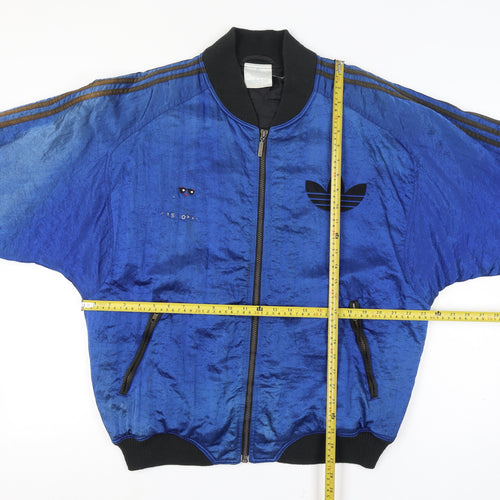 Adidas Mens Blue M Vintage 90s Track Jacket Full Zip