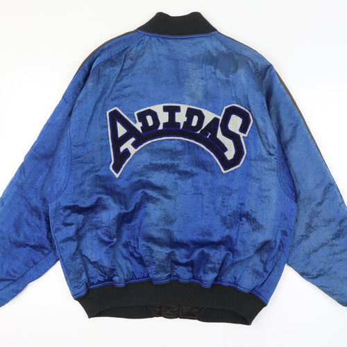 Adidas Mens Blue M Vintage 90s Track Jacket Full Zip