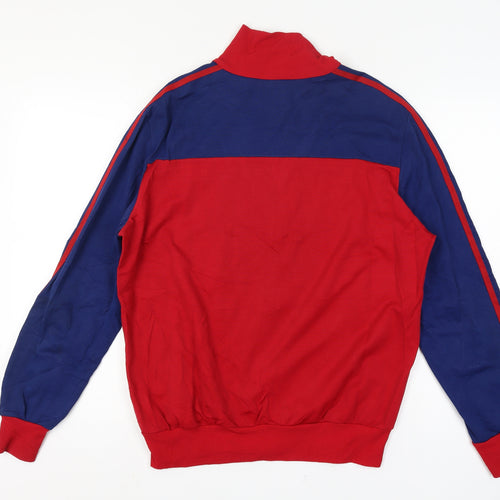 Adidas Men’s Red Blue XL Vintage Track Jacket Full Zip 3 Stripe