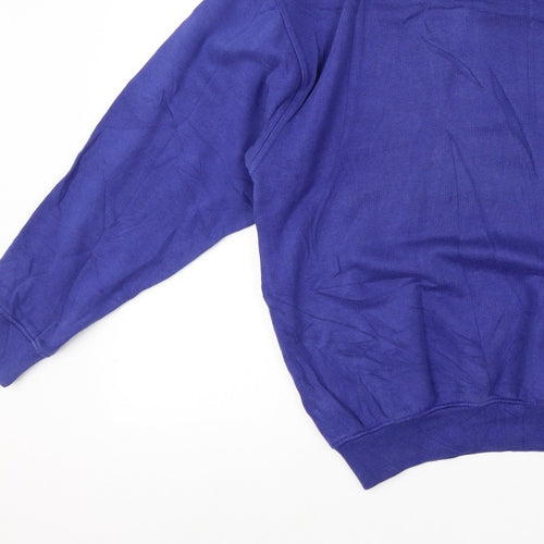 Fred Perry Vintage Men’s Blue L Crew Neck Embroidered Logo Sweatshirt
