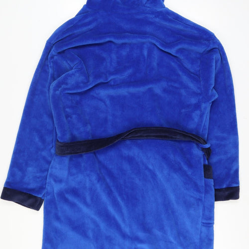 Chelsea FC Men's Blue Hooded Fleece Robe Adult L Belted Football