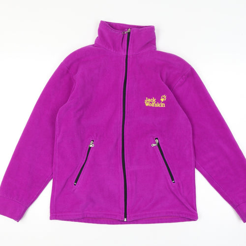 Jack Wolfskin Size 12-14 Women’s Purple Fleece Full Zip Outdoor Jacket