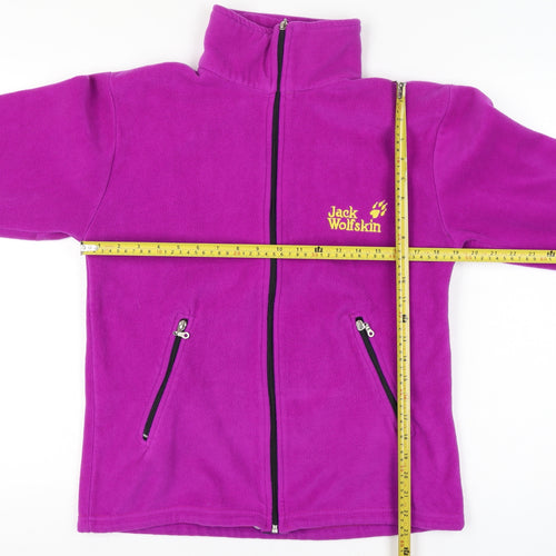 Jack Wolfskin Size 12-14 Women’s Purple Fleece Full Zip Outdoor Jacket