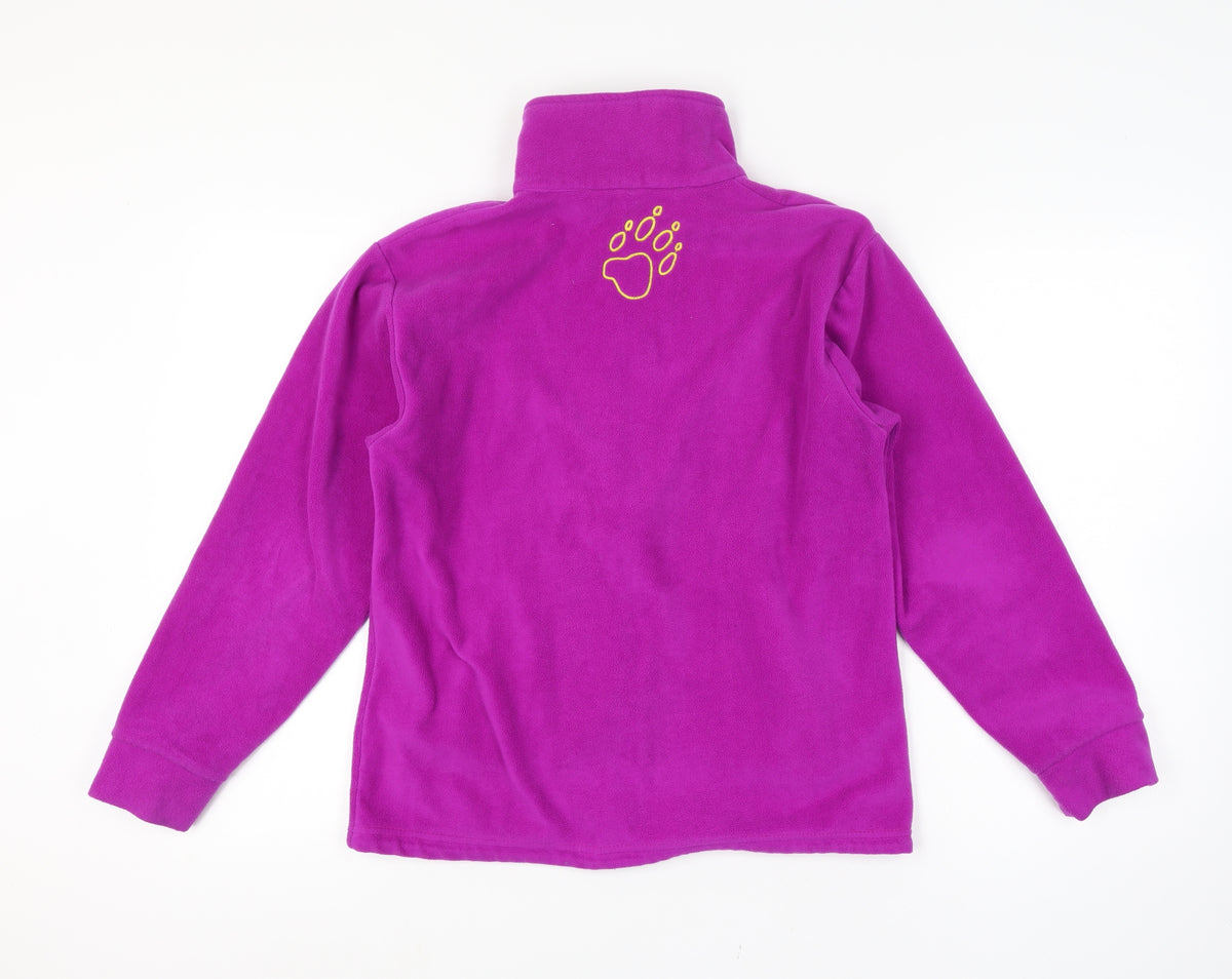 Jack Wolfskin Size 12-14 Women’s Purple Fleece Full Zip Outdoor Jacket