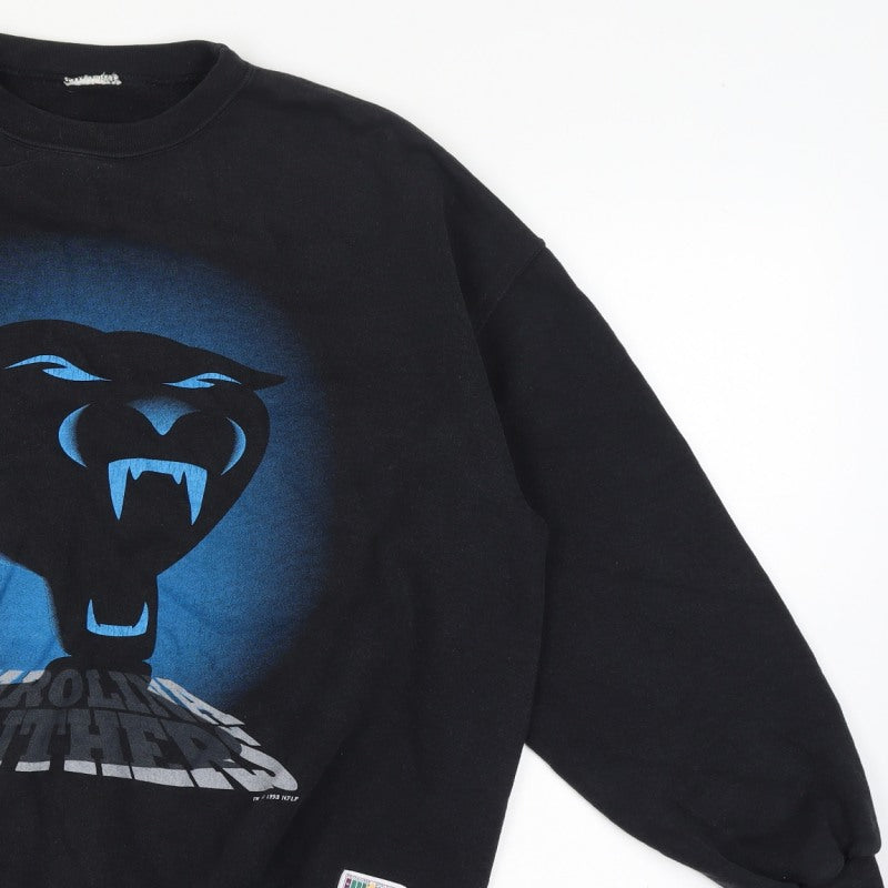 Nutmeg Men's Black XL Carolina Panthers NFL 1993 Pullover Sweatshirt