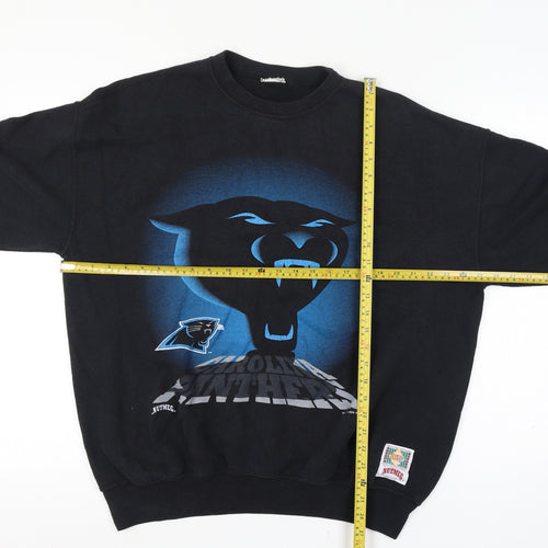 Nutmeg Men's Black XL Carolina Panthers NFL 1993 Pullover Sweatshirt