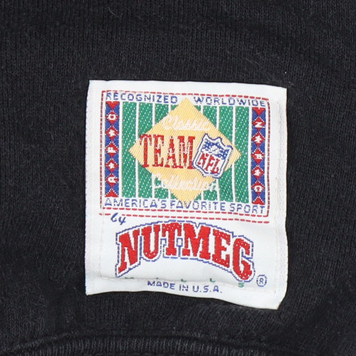 Nutmeg Men's Black XL Carolina Panthers NFL 1993 Pullover Sweatshirt