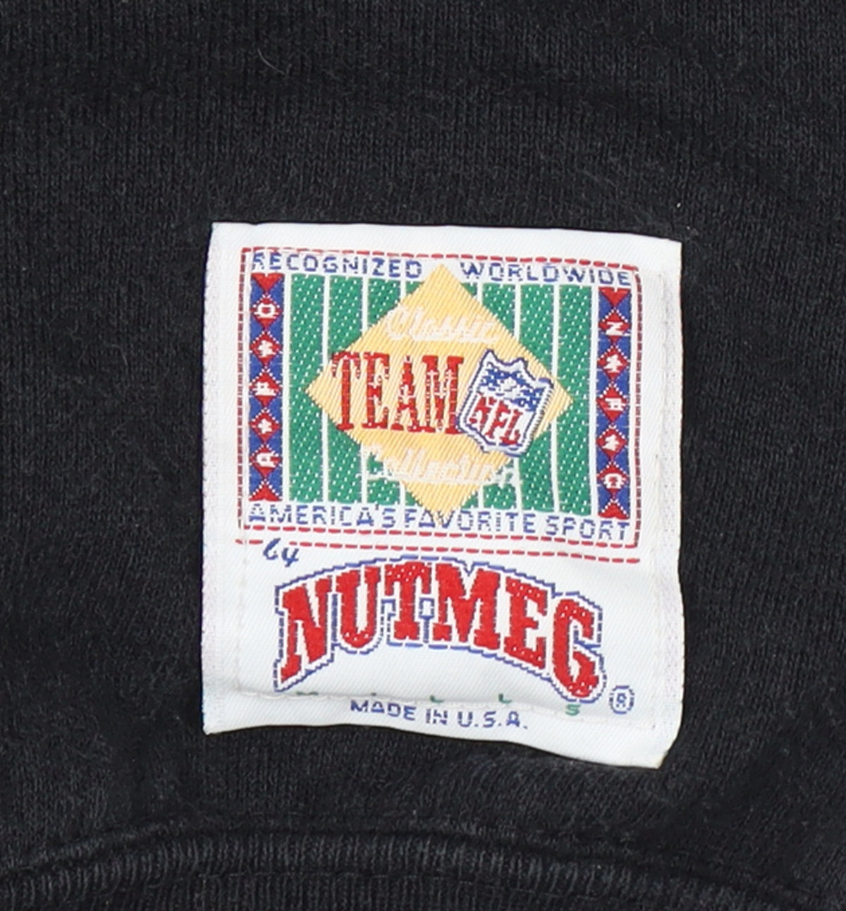Nutmeg Men's Black XL Carolina Panthers NFL 1993 Pullover Sweatshirt