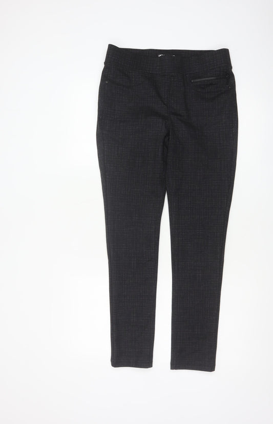 DKNY Jeans Women Black S Stretch Skinny Check Jegging Trousers
