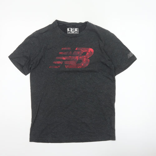 New Balance Men’s Black S Graphic Logo Sports Crew Neck T-Shirt