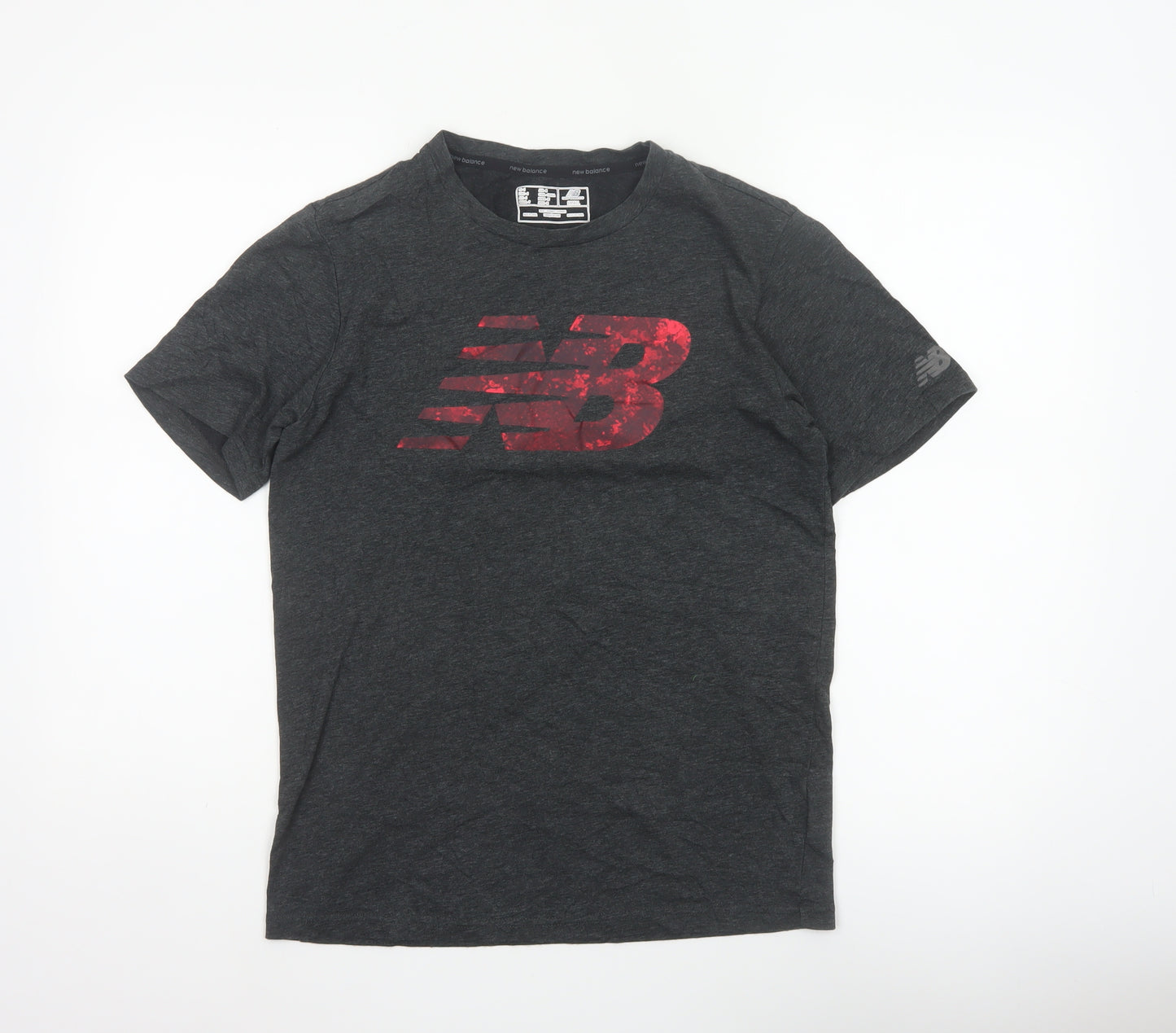 New Balance Men’s Black S Graphic Logo Sports Crew Neck T-Shirt