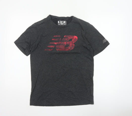 New Balance Men’s Black S Graphic Logo Sports Crew Neck T-Shirt