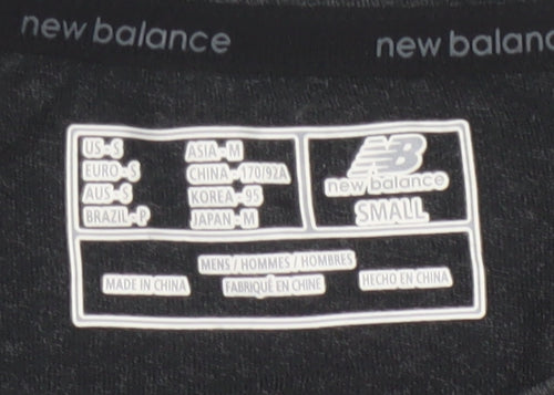 New Balance Men’s Black S Graphic Logo Sports Crew Neck T-Shirt