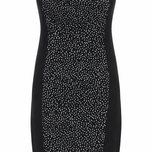George Women Black Polka Dot UK 12 Strapless Bodycon Knee Dress